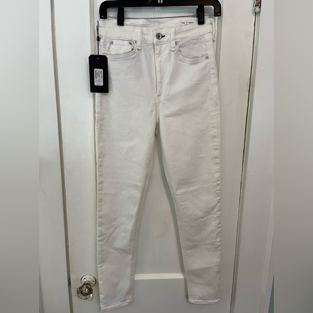 Rag & Bone High Rise Skinny White Jeans Size 29